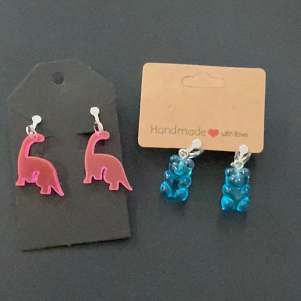 Handmade fun earrings. - Picture 2 of 3
